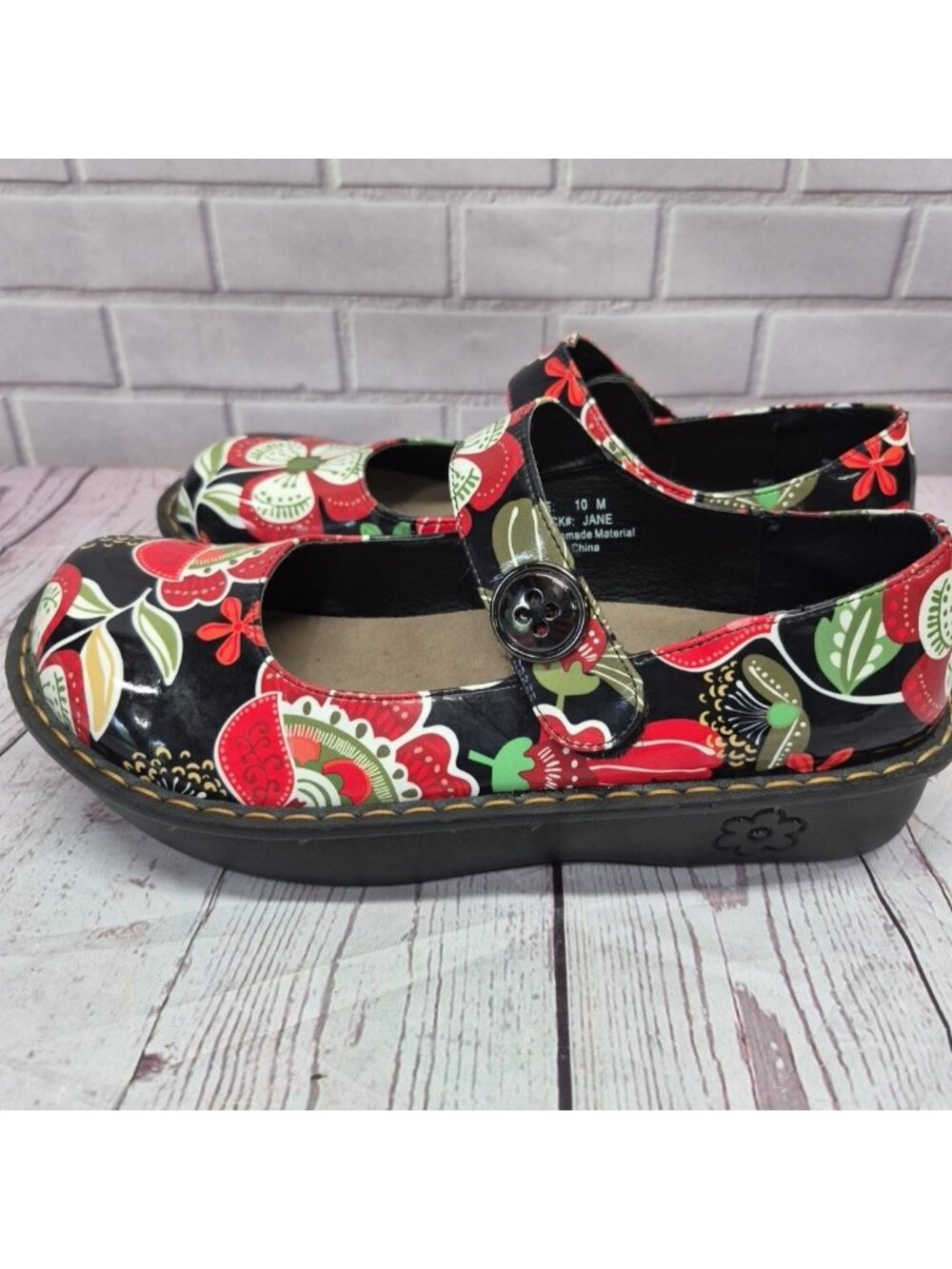 Ingaro Women's Floral Mary Jane Clogs Shoes Size 10M~Slip Resistant - Picture 5 of 12